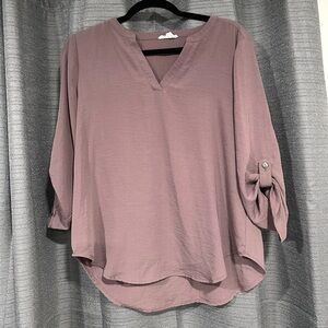 Maurice’s Women's Mauve V-Neck Blouse